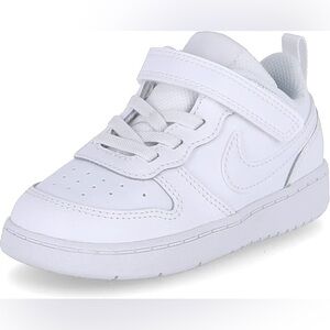 Nike White Sneakers with Velcro Strap and Rubber Sole